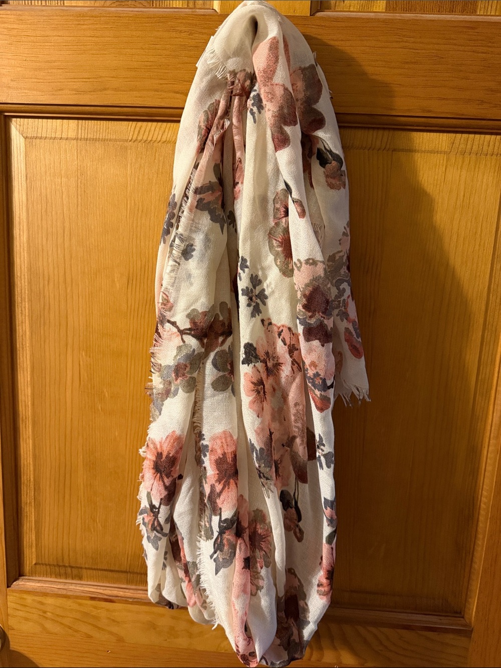 Van Heusen Cream Floral Lightweight Scarf